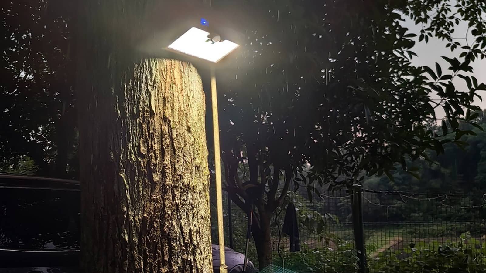 Solar Sensor Motion Light for Yard, Bright Up with Hanging Solar Garden Light