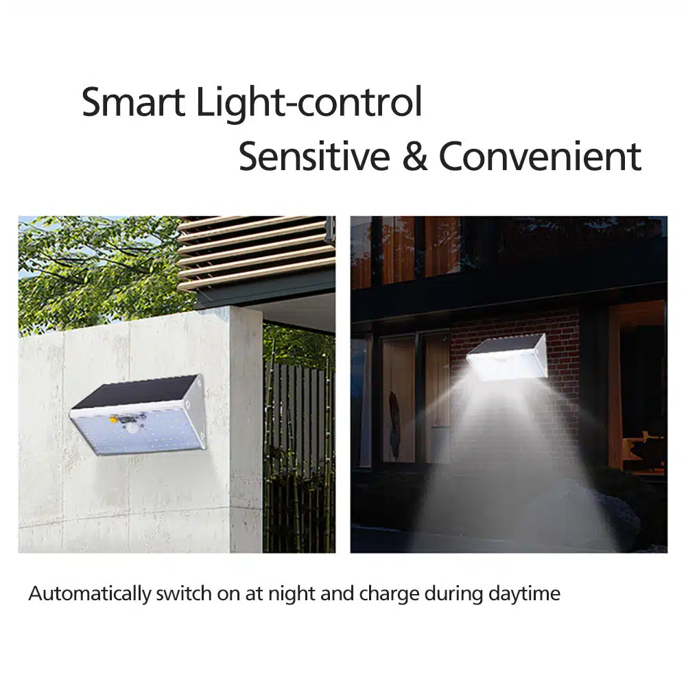 aluminum solar powered motion sensor lights 9 modes