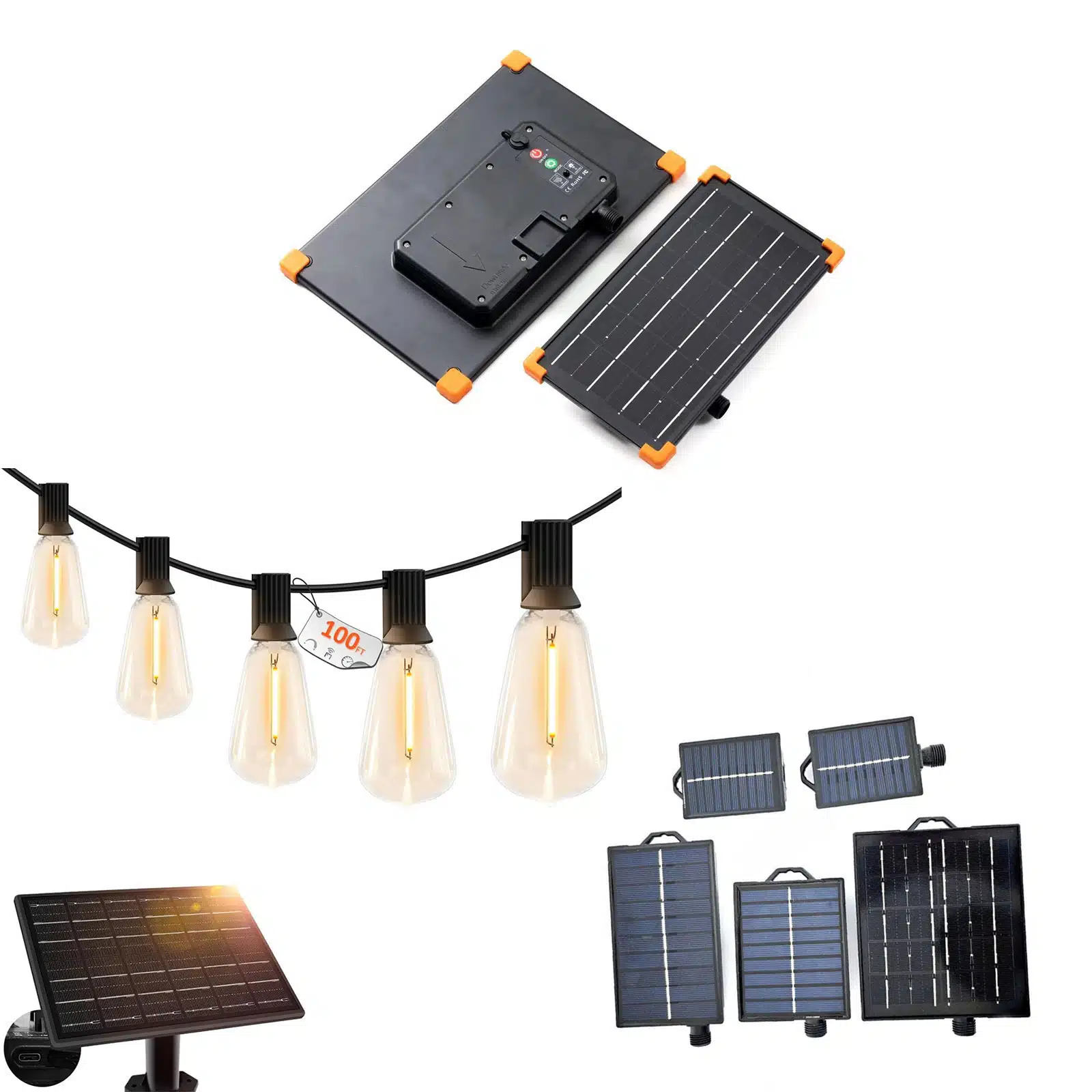 19 modes adjustable brightness solar control box double as power bank