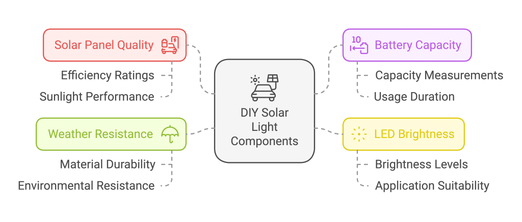 diy outdoor solar lighting components
