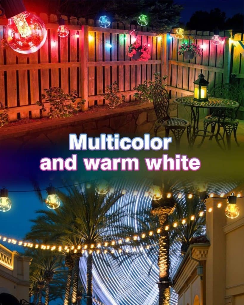 rgb solar lights product detail multicolor and warm color