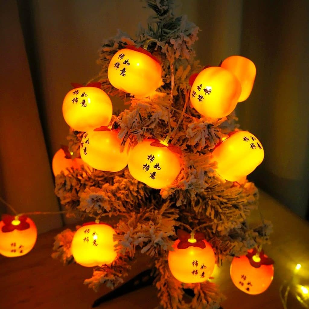 solar power bank lights persimmon shaped lights
